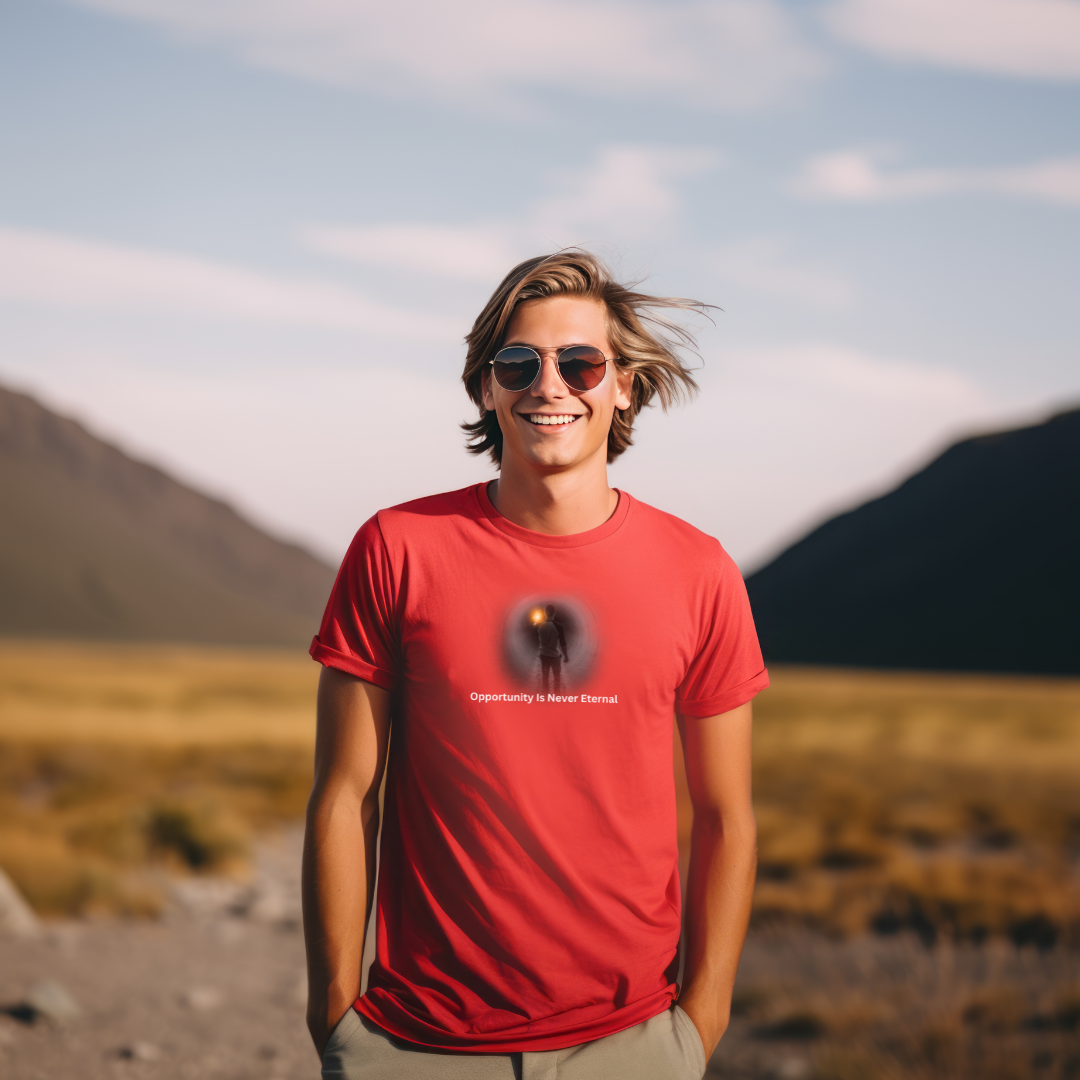 Opportunity Is Never Eternal Stylish T-Shirt for Men