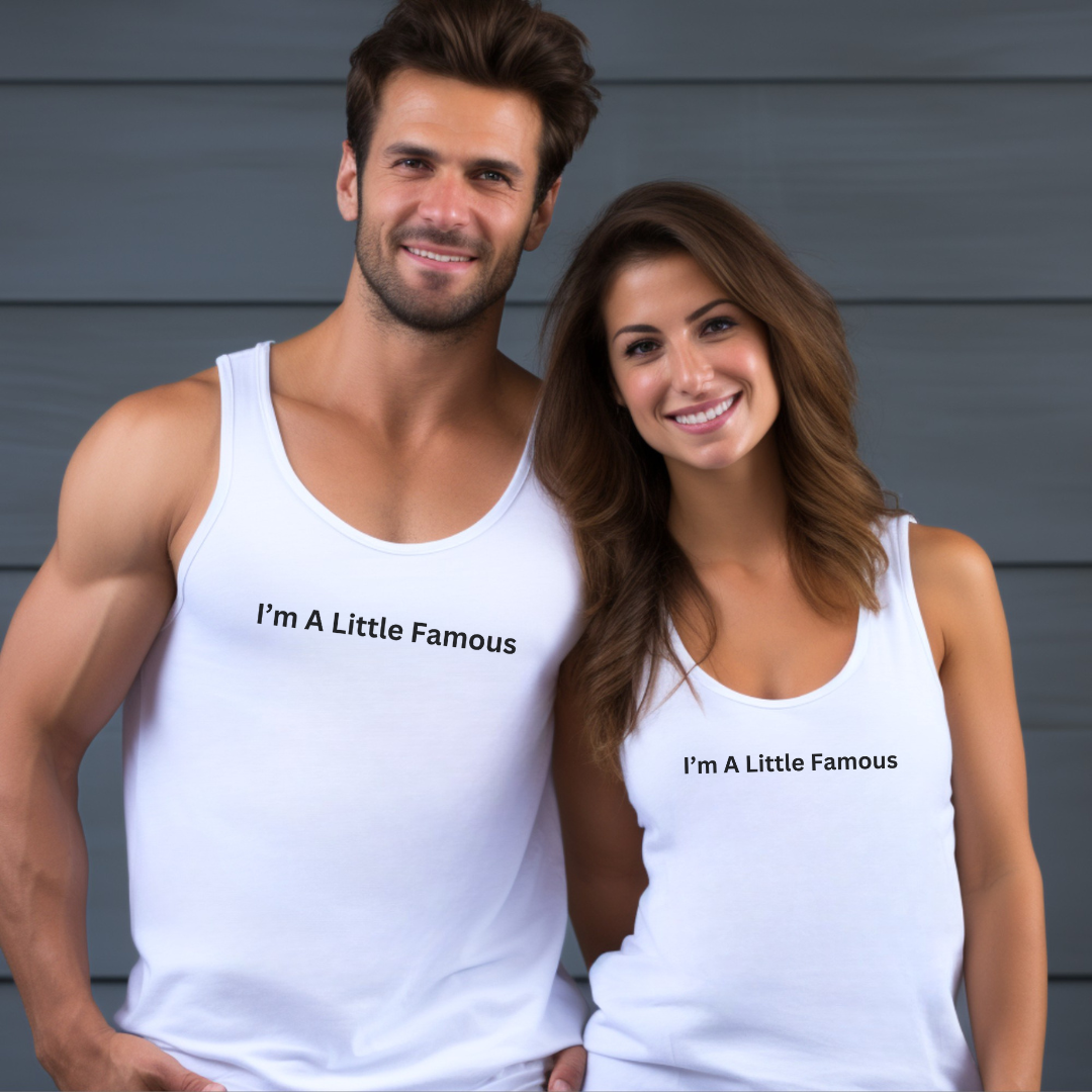 A Little Famous Unisex Jersey Stylish Tank Top for Men and Women