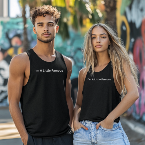 A Little Famous Unisex Jersey Stylish Tank Top for Men and Women