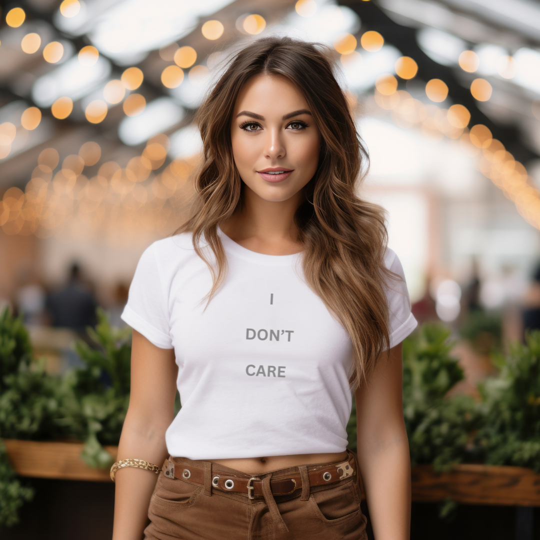 I Don't Care 2 Stylish T-Shirt for Women