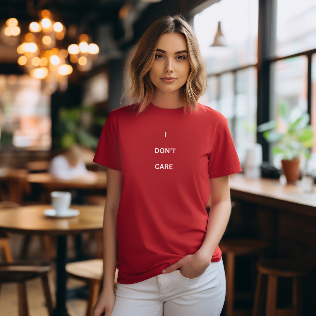 I Don't Care 2 Stylish T-Shirt for Women