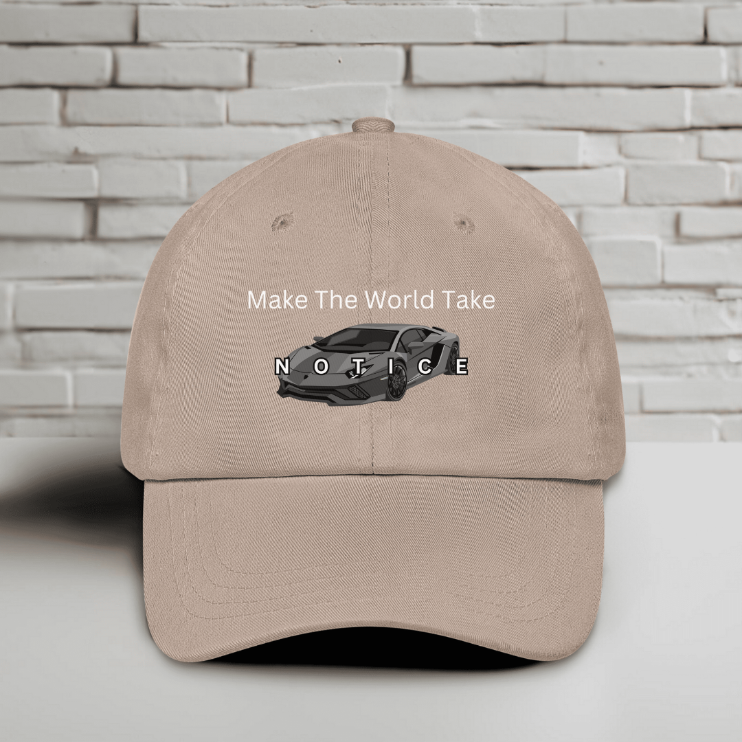 Make The World Take Notice Embroidered Baseball Cap